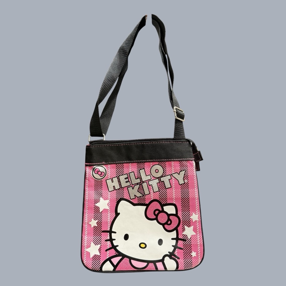 Hello Kitty Pink Crossbody Bag Adjustable Strap 2012 Sanrio Collection Stars